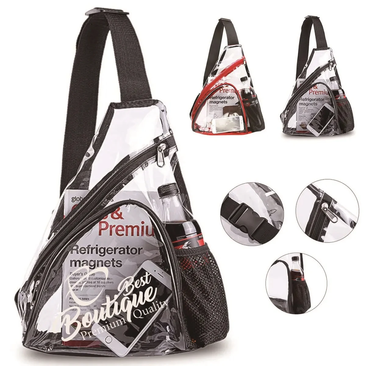 Clear Stadium Approved Sling Bag Transparent Chest pack 1