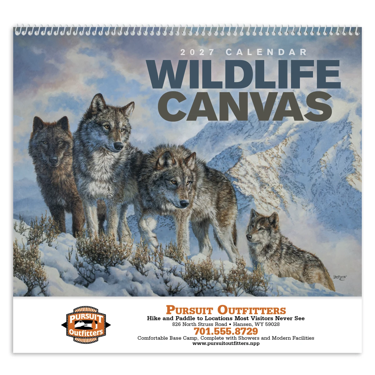 Good Value™ Wildlife Canvas - Spiral Calendar 1