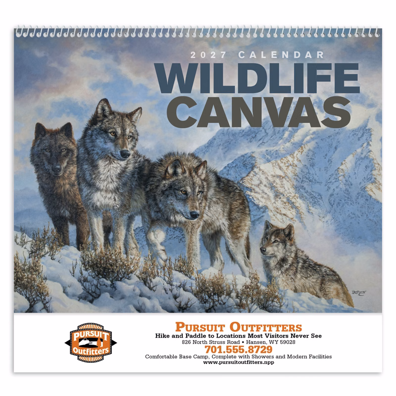 Good Value™ Wildlife Canvas - Spiral Calendar