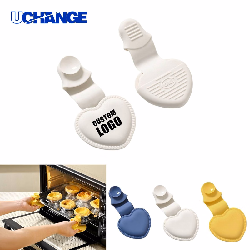 Heart Shaped Silicone Oven Mitts Heat Resistant