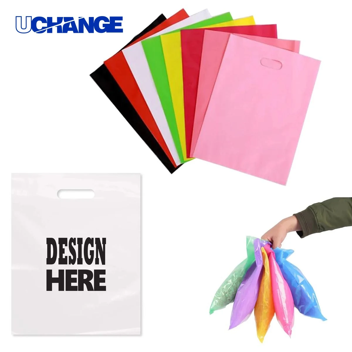 Die-Cut Handle Plastic Bag Container 1