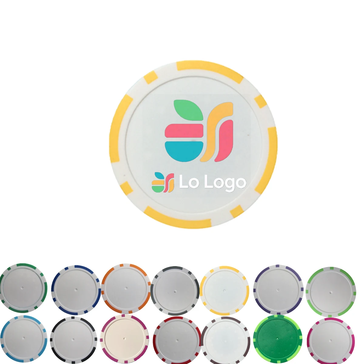 Striped Poker Chip That's Blank 1
