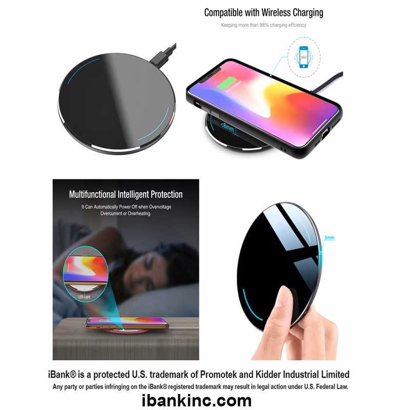 iBank ® Wireless Charger, 12W Charging Pad for iPhone and Galaxy Phones