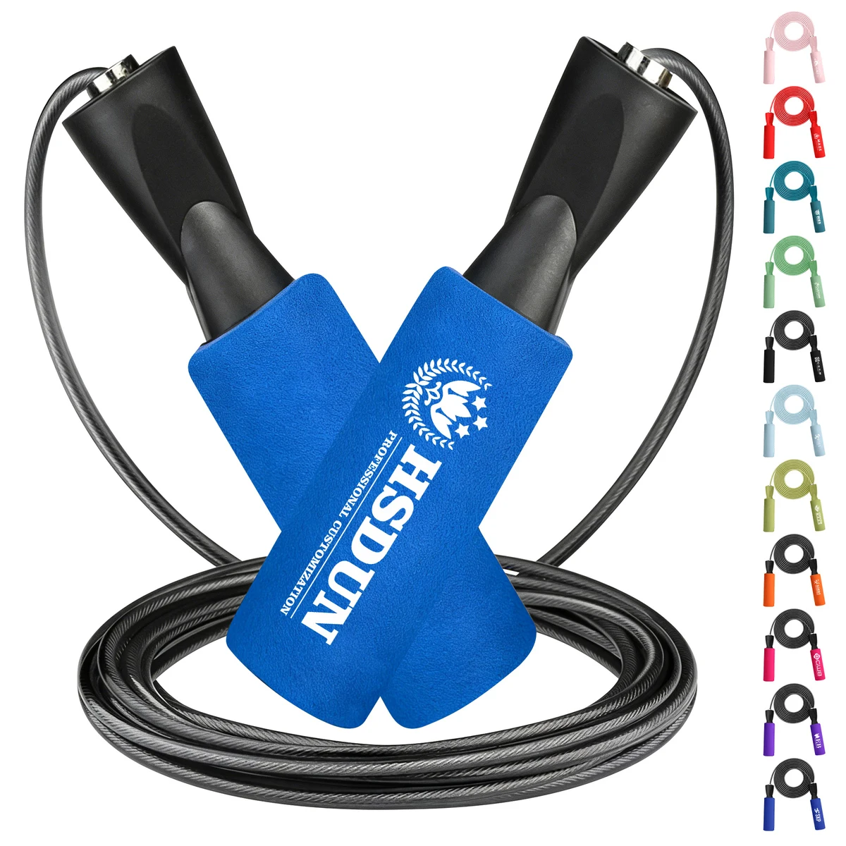 4MM Thick GYM PVC Steel Wire Jump Rope With Foam EVA Handles 1