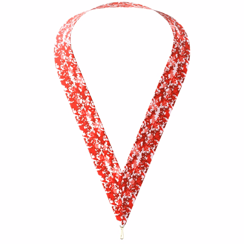 1-1/2" x 34" Sublimated Red Camo Neckband w/ Quick Clip