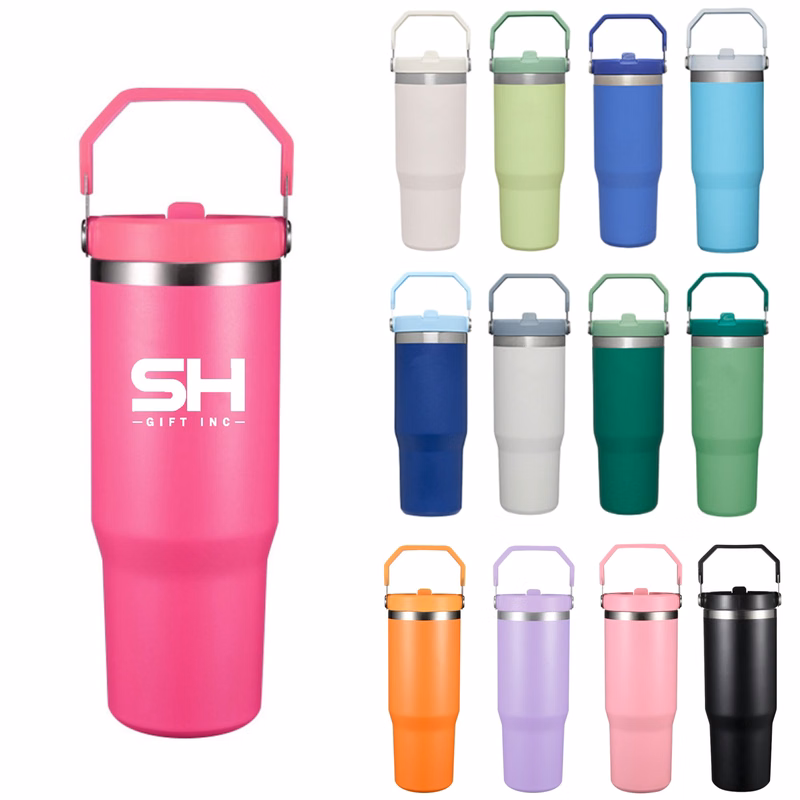 30oz Flip Straw Tumbler with Handle