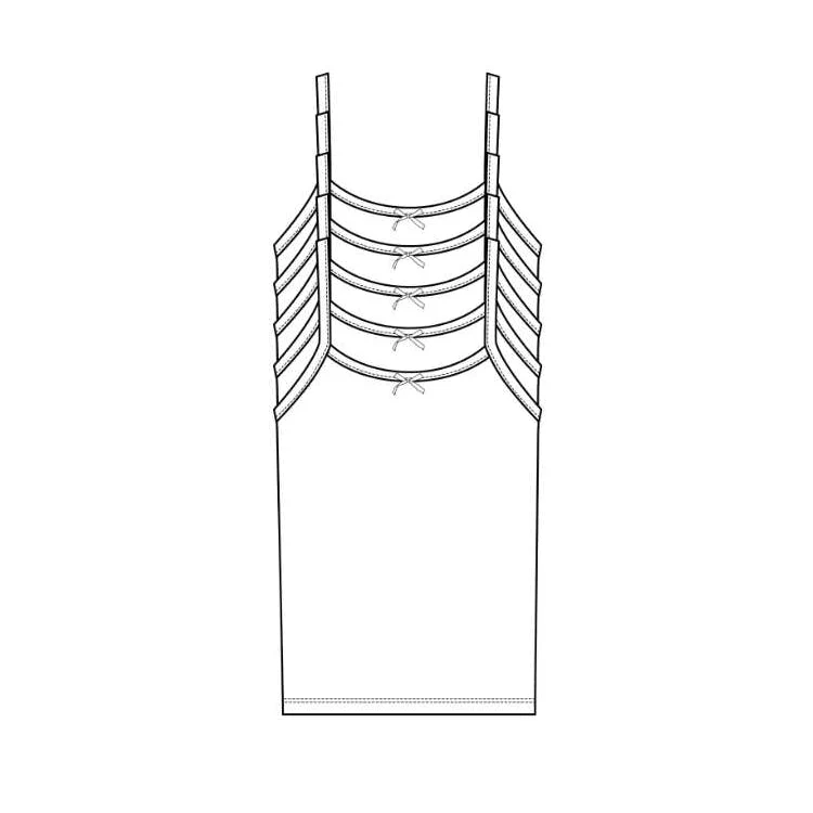 Girls' 5-Pack Camisoles - White Size 4-16 1
