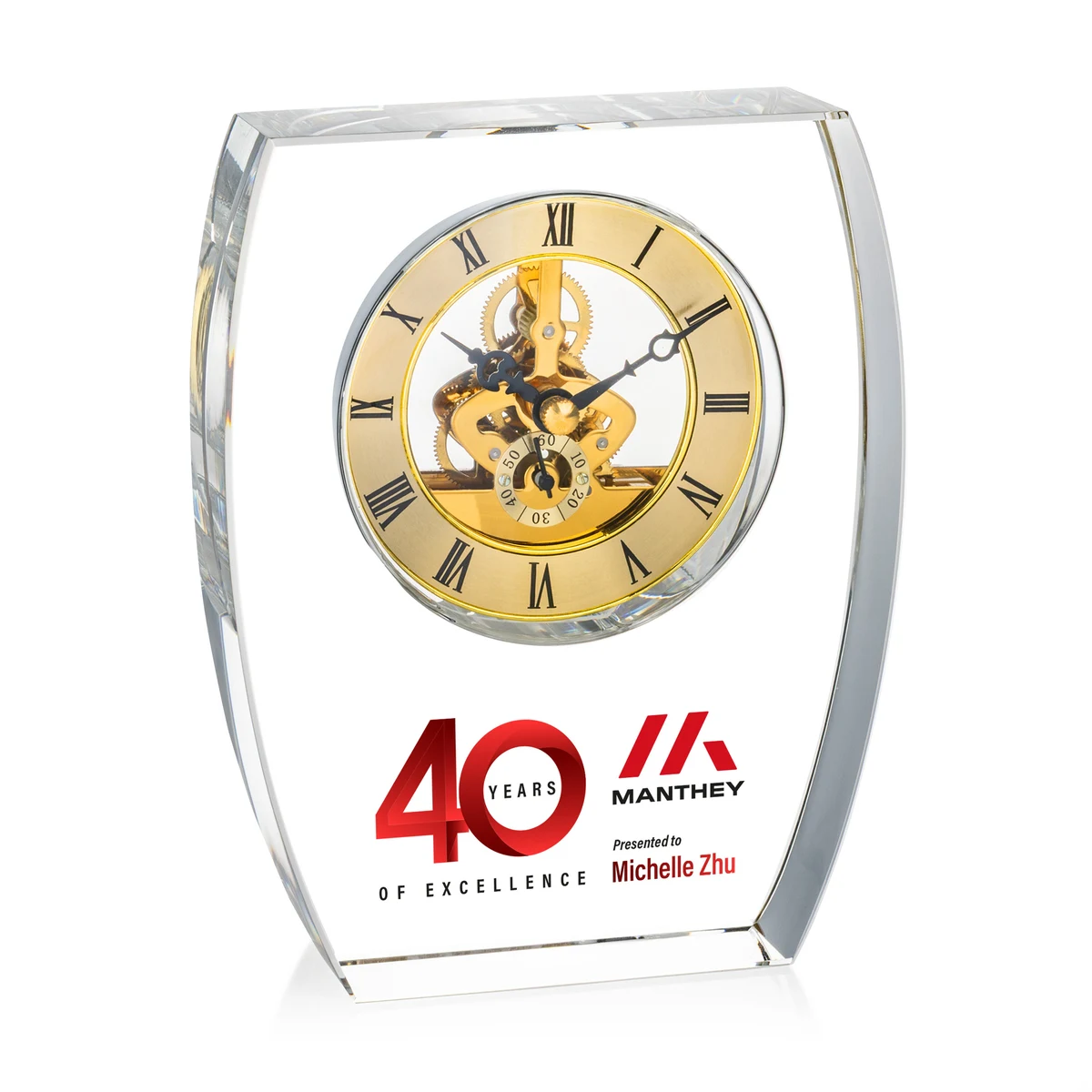 Barchus VividPrint™ Clock - Gold 1