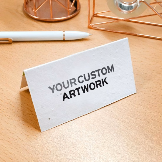 Single-Sided Seed Paper Folded Business Cards