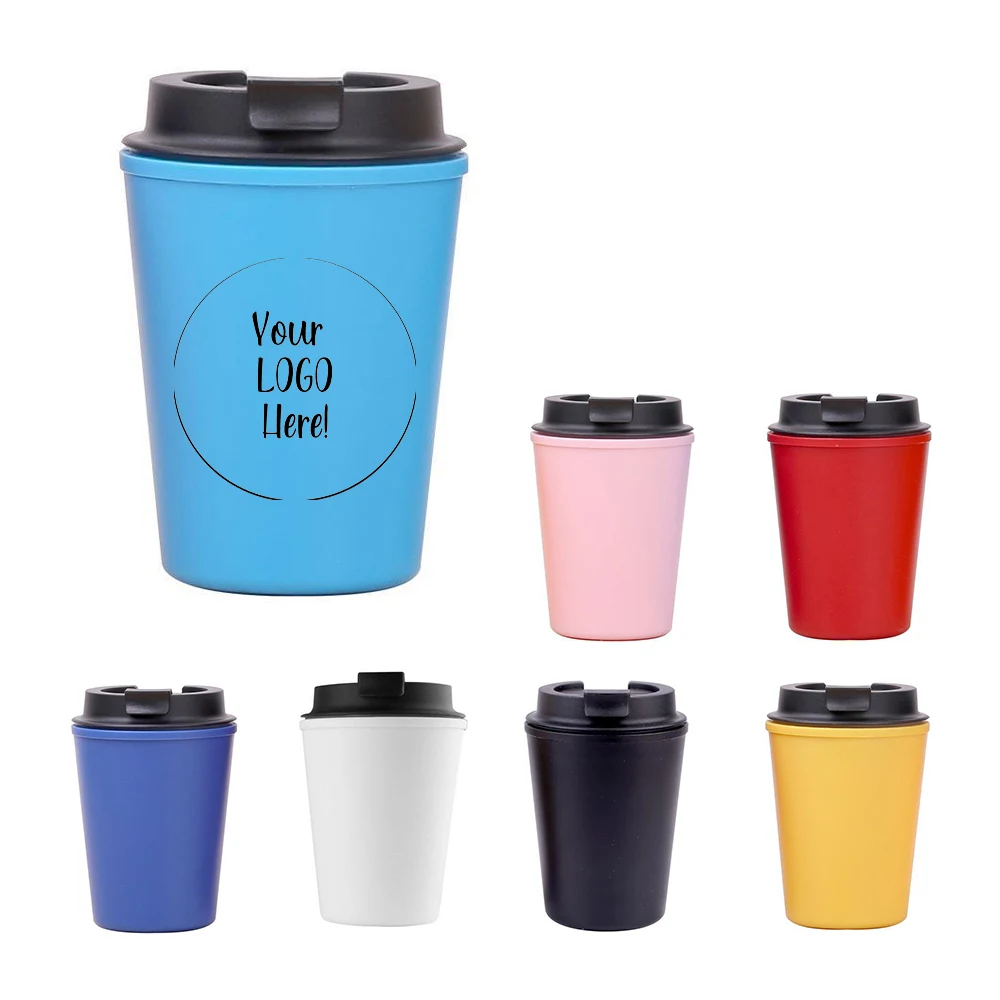 12 Oz Plastic Double Coffee Cup With Lid 1