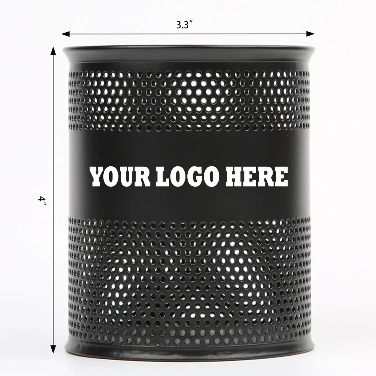 Black Round Metal Advertising Pen Holder MOQ 100PCS 1