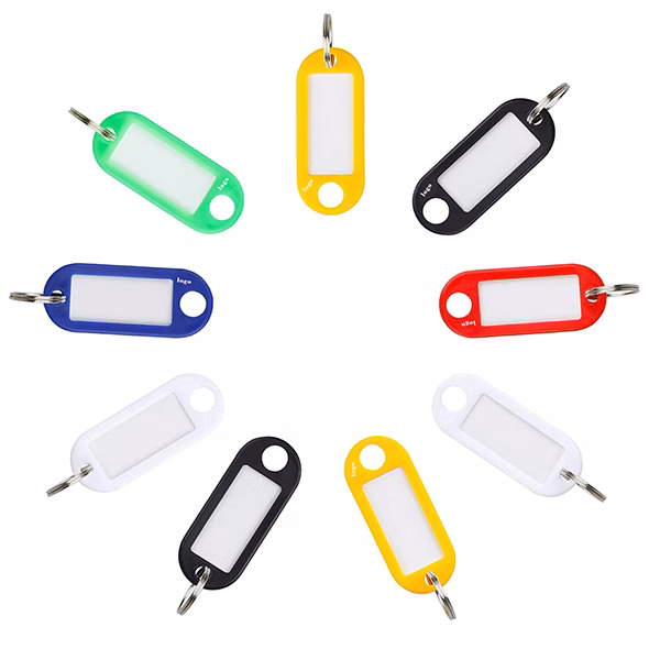 Plastic Keychain With Label