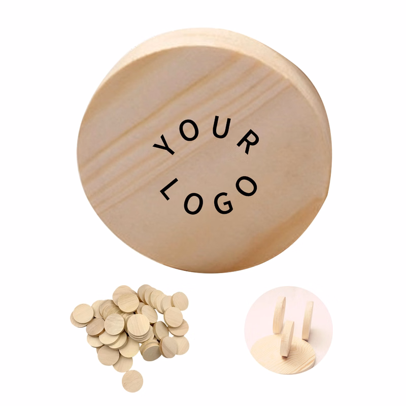 Natural Round Wood Coin 1.5" Blank For Mark