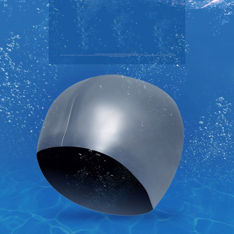 Adult waterproof swimming cap with customizable marking