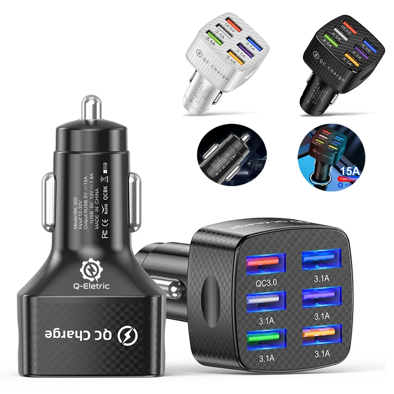 6 USB Multi Port Car Charger Adapter 1
