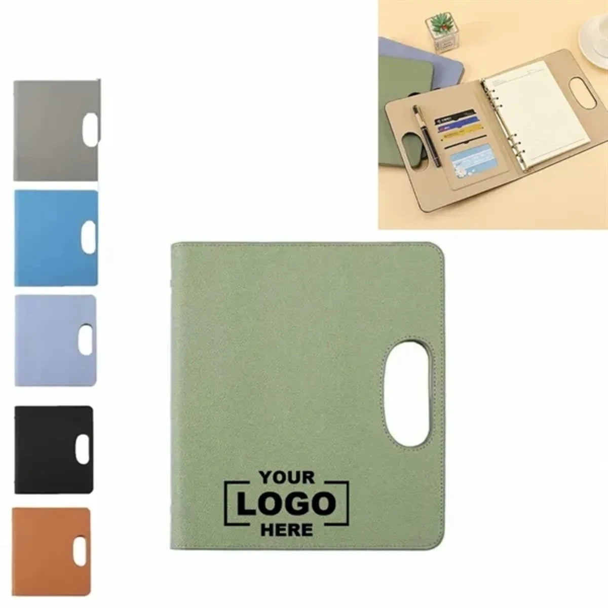 A5 PU Leather Refillable Notebook With Handle 1