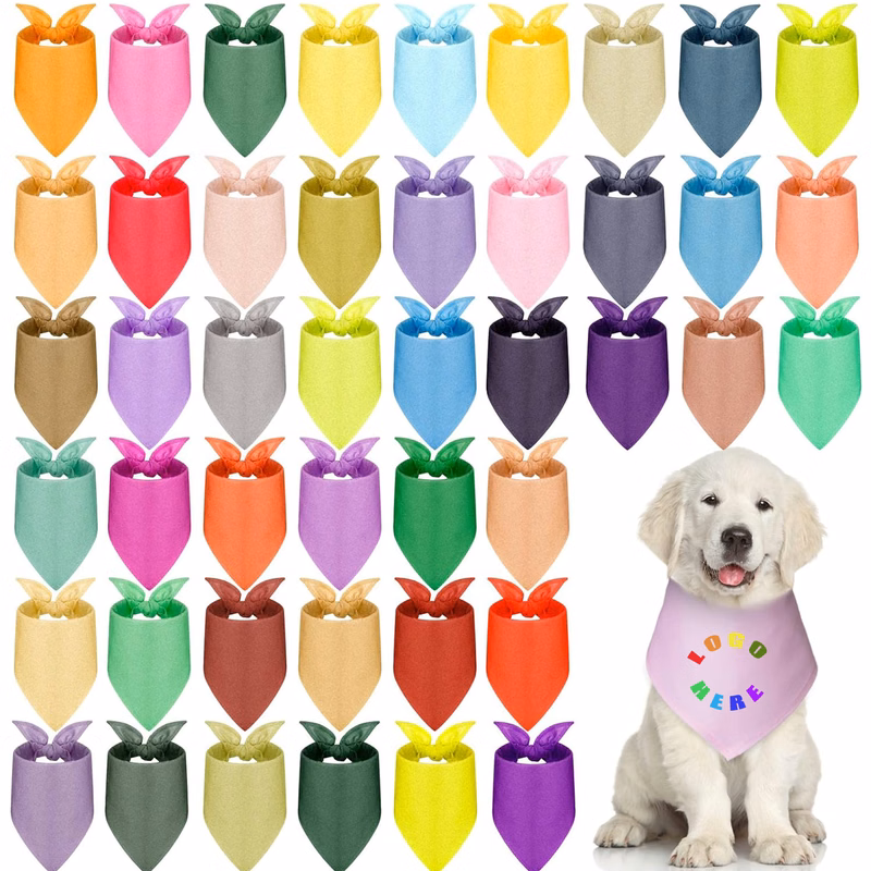 Pet Triangle Towel Saliva Bandana MOQ 50Pcs