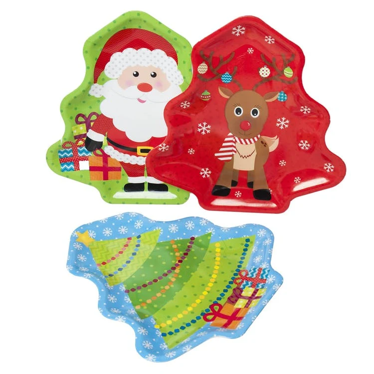 Christmas Serving Trays - 3 Designs Raised Sides 1