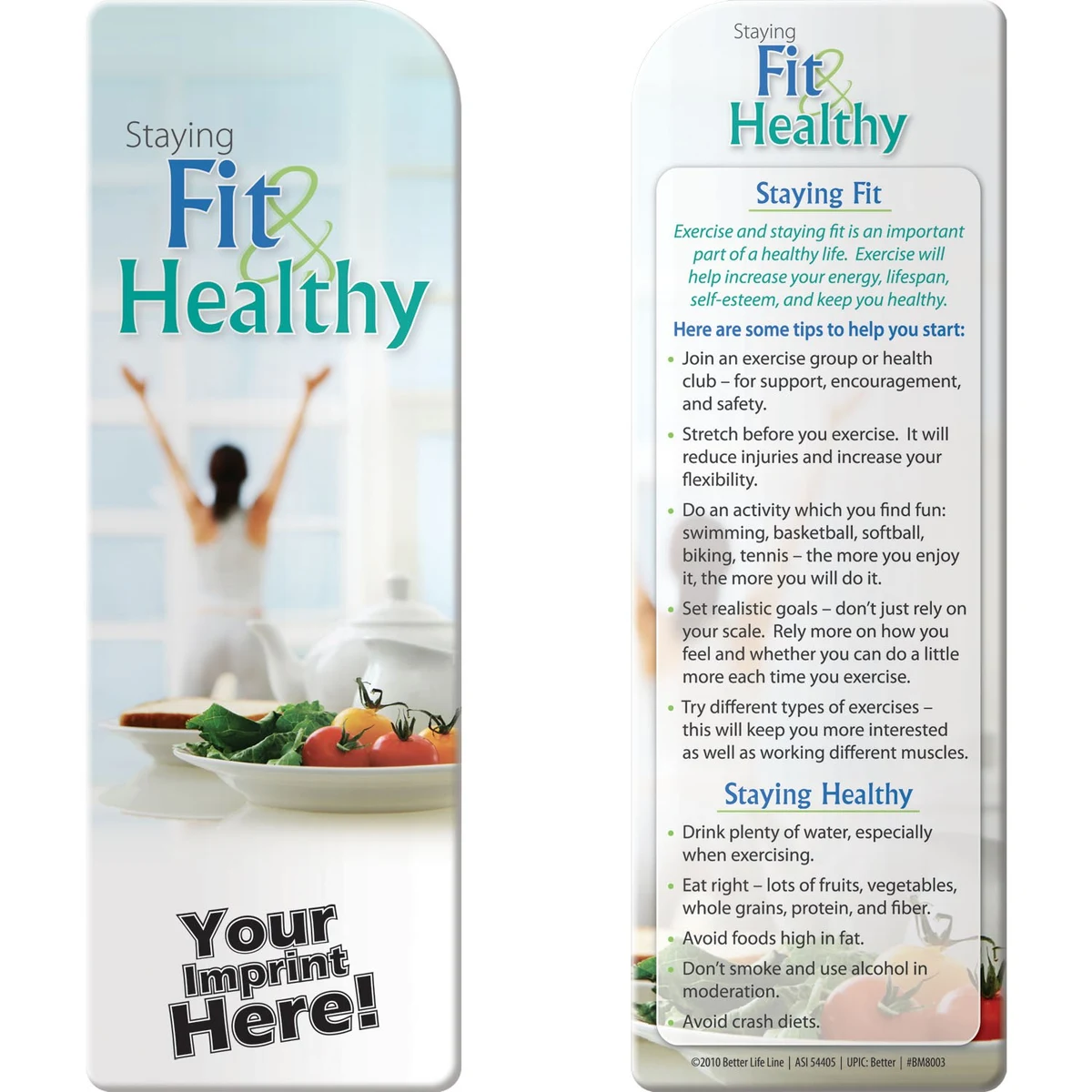 Bookmark - Staying Fit and Healthy 1