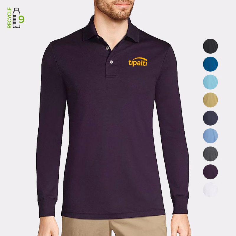REPREVE® - Men's rPET Polyester Long Sleeve Polo