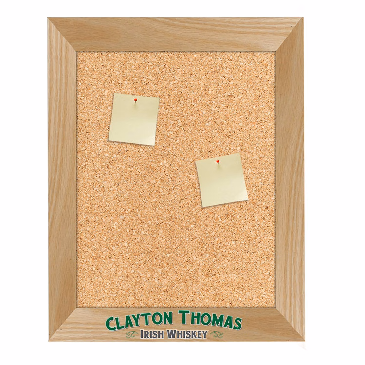 Wall Oak Frame Cork Board - 8.5"w x 11"h