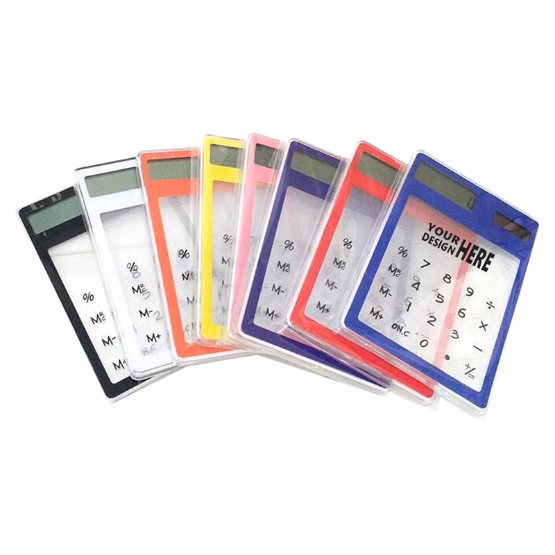 Solar 8 Digit Transparent Power Thin Calculator