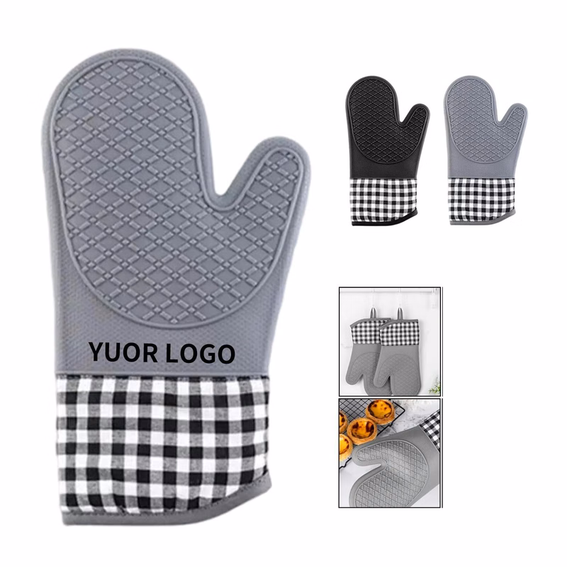 Durable Silicone Oven Mitts with Soft Interior
