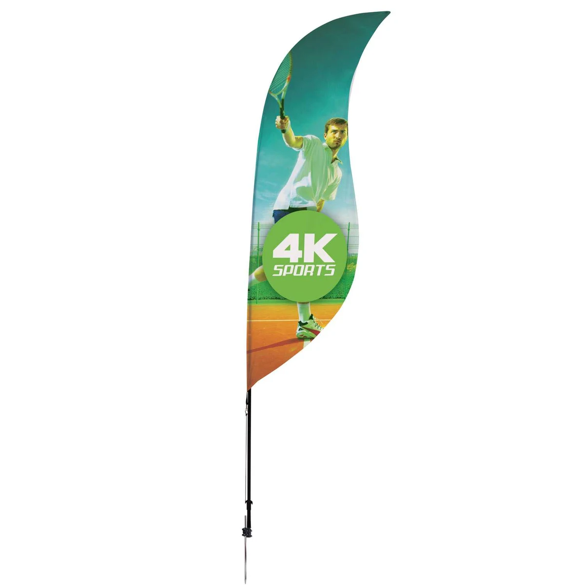 9' Streamline Sabre Sail Sign Kit (Single-Sided with Ground Spike) 1