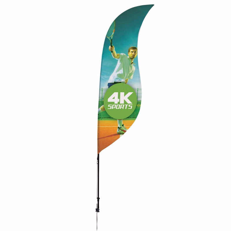 9' Streamline Sabre Sail Sign Kit (Single-Sided with Ground Spike)