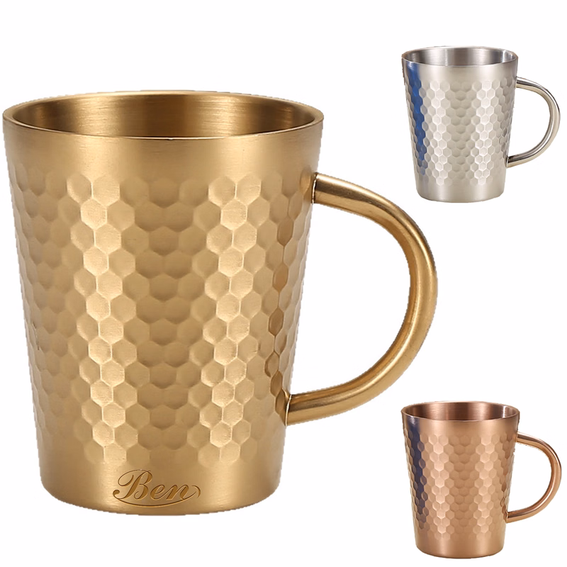 304 Stainless Steel Classic Round Double walled 10 oz Mug