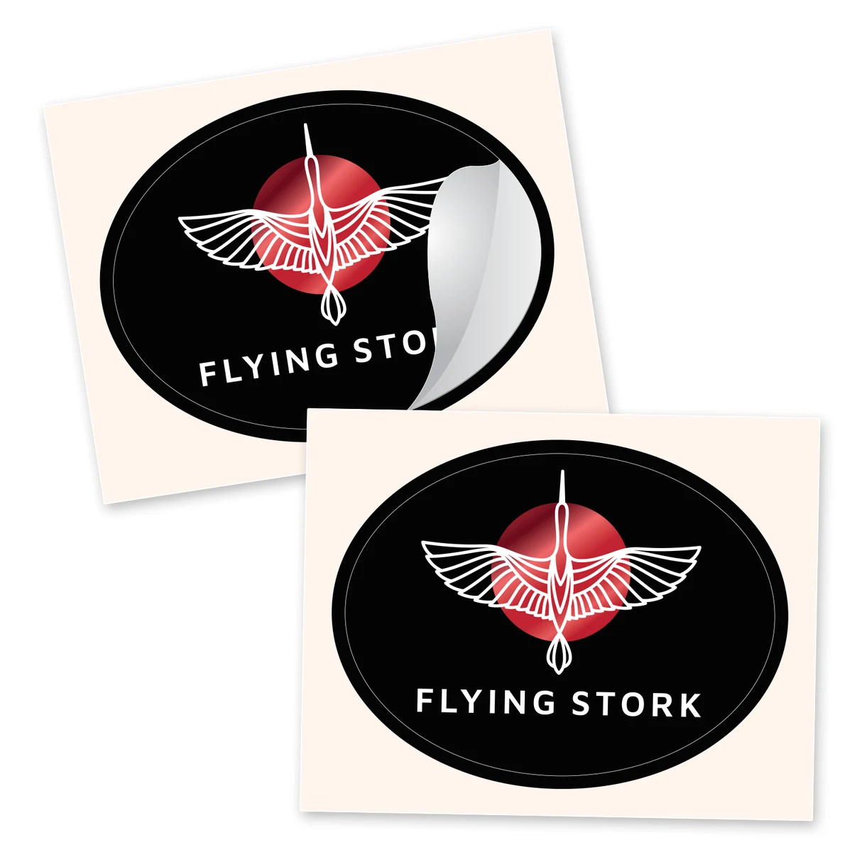 3" x 4" Oval Foil Sticker 1