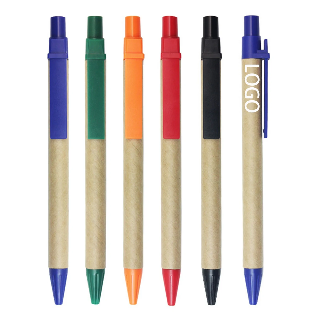 New Eco-Friendly ABS Kraft Paper Barrel Click Pen 1