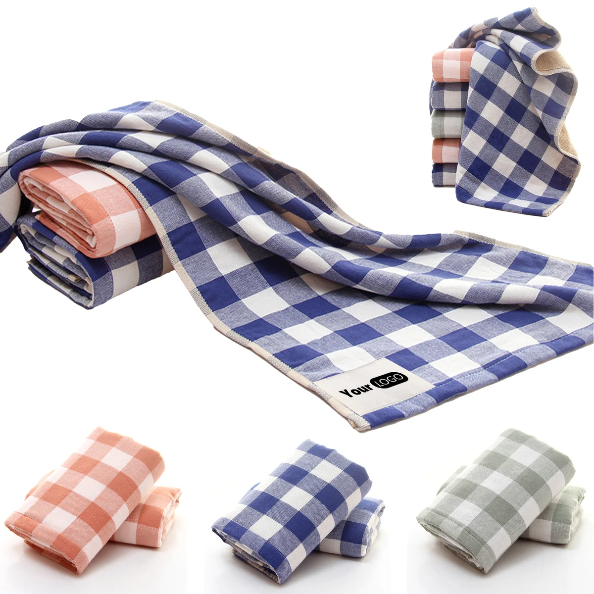 Cotton Checkered Beauty Towel 1