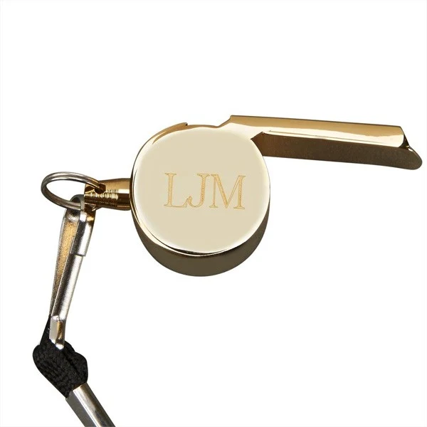 Gold Coach's Whistle w/lanyard 1