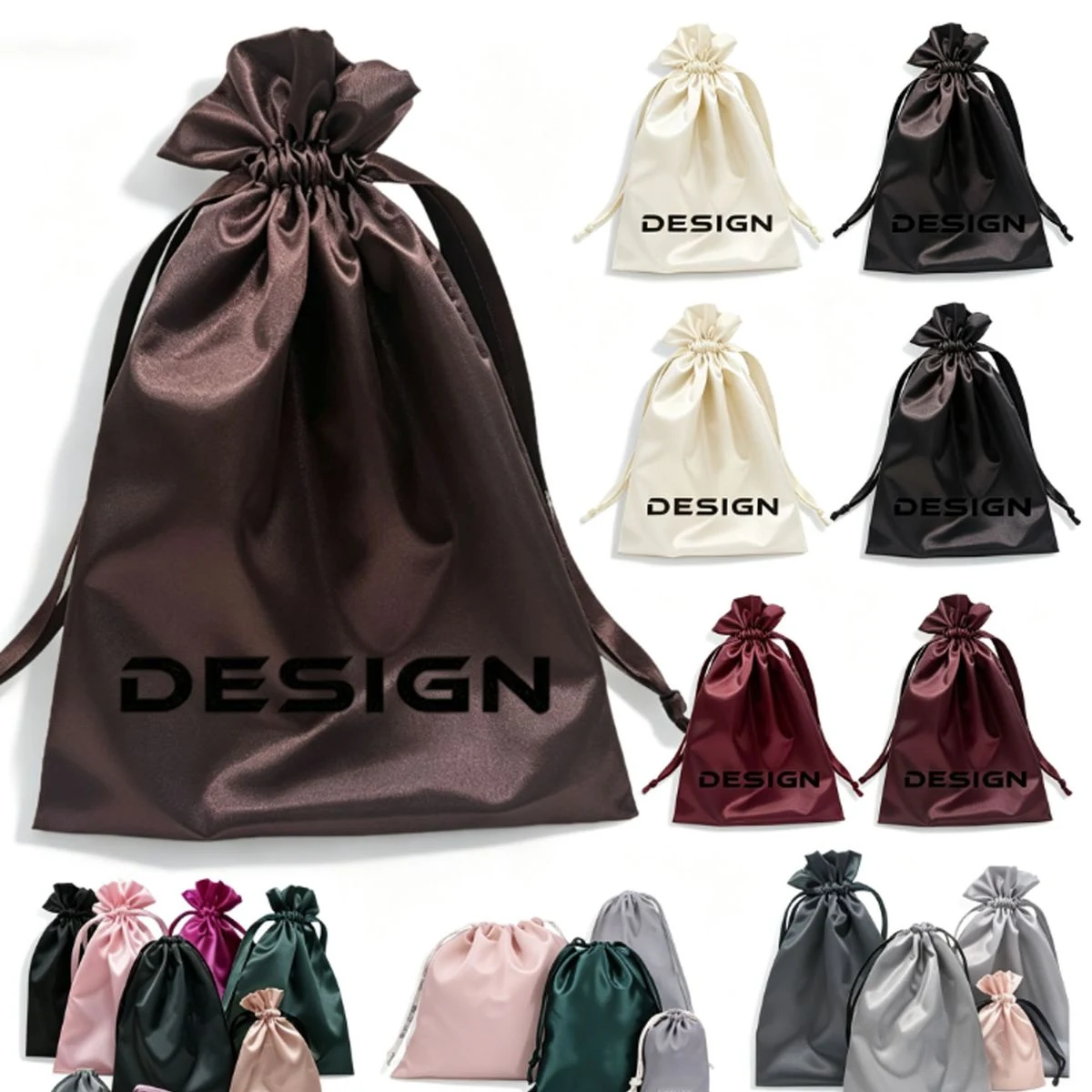 Satin Jewelry Drawstring Storage Bag 1