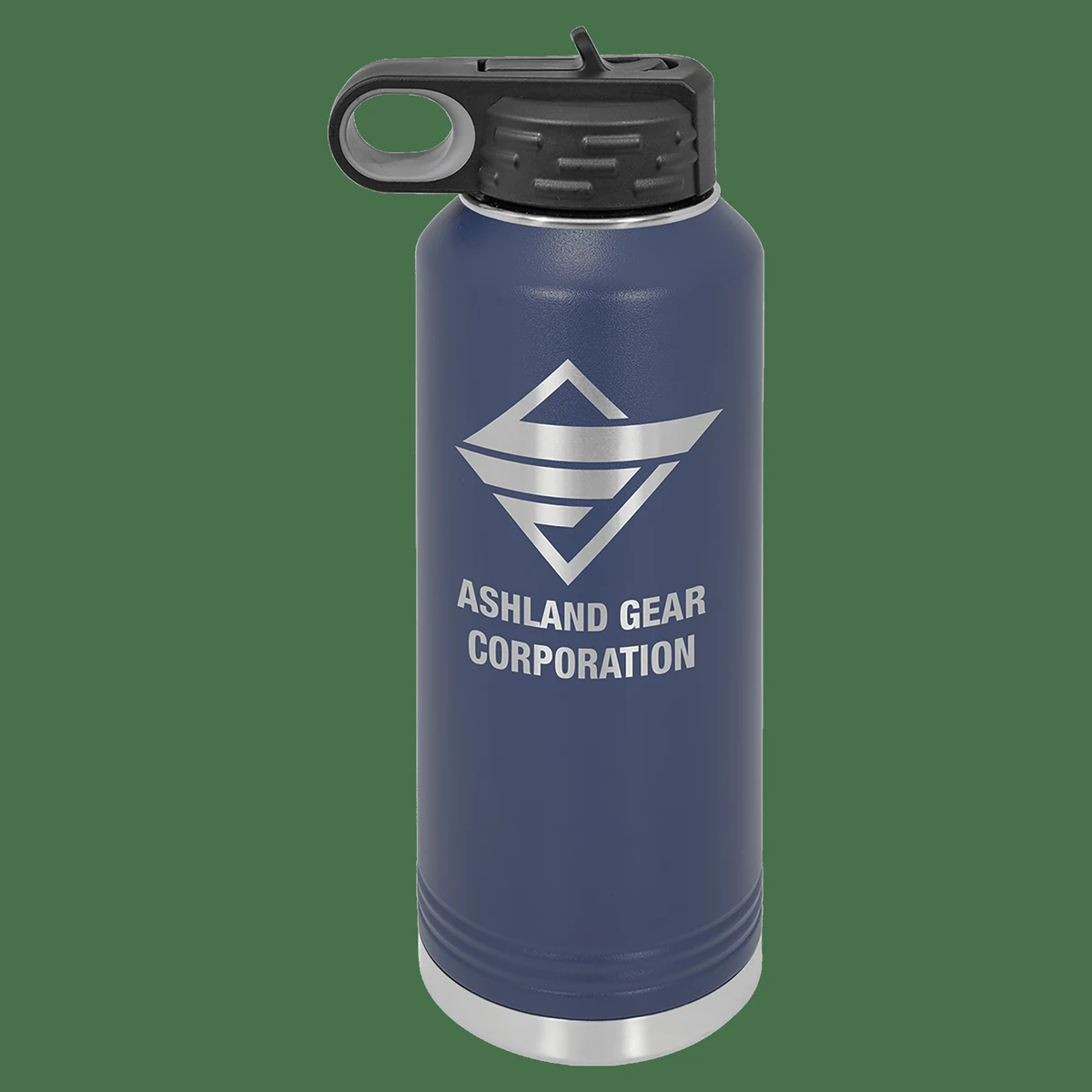 40 oz. Navy Blue Powder Coated Laser Engraved Polar Camel Water Bottles, custom water bottle with logo imprint 1