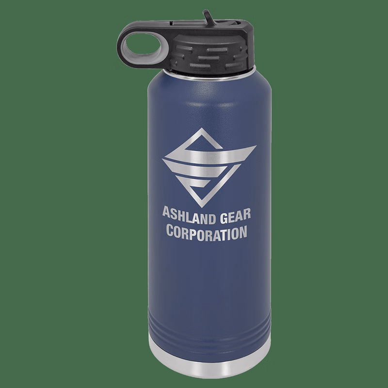 40 oz. Navy Blue Powder Coated Laser Engraved Polar Camel Water Bottles