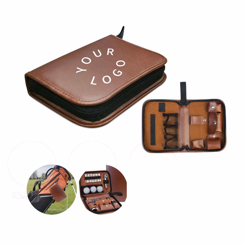 Compact PU Leather Golf Bag for Clubs and Essentials