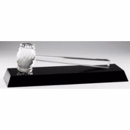 Crystal Gavel On Black Crystal Base