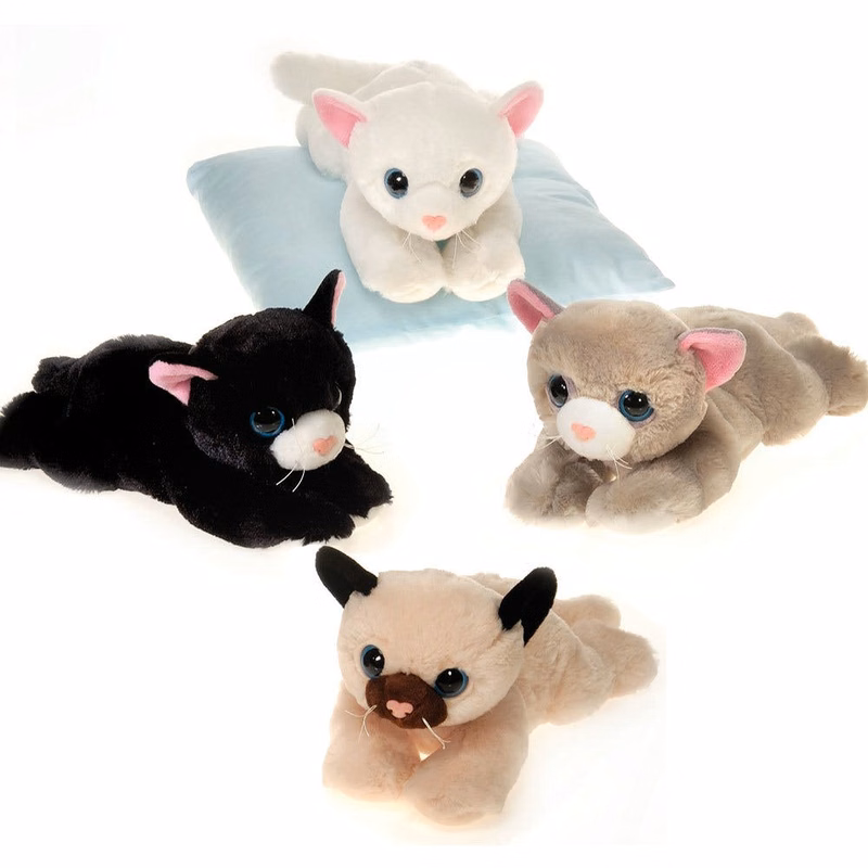 Lay Down Cat Plush Toys - 12" Assorted Styles