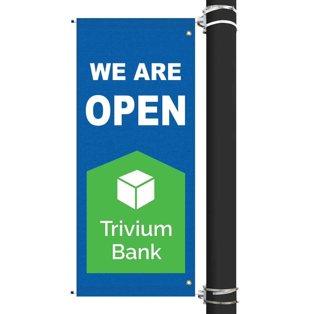54" x 22" Custom Sunbrella™ Avenue Banner-2 Color Imprint 1