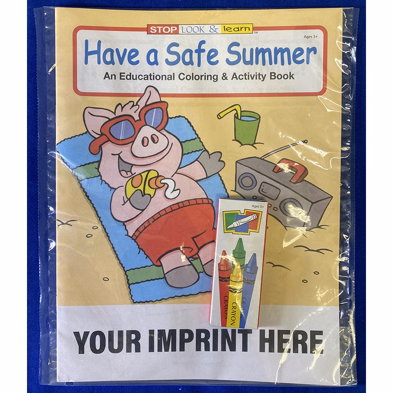 COLORING SET - Have a Safe Summer Coloring Book Fun Pack