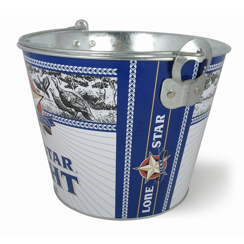 5 Quart Metal Ice Bucket With Bottle Opener 1