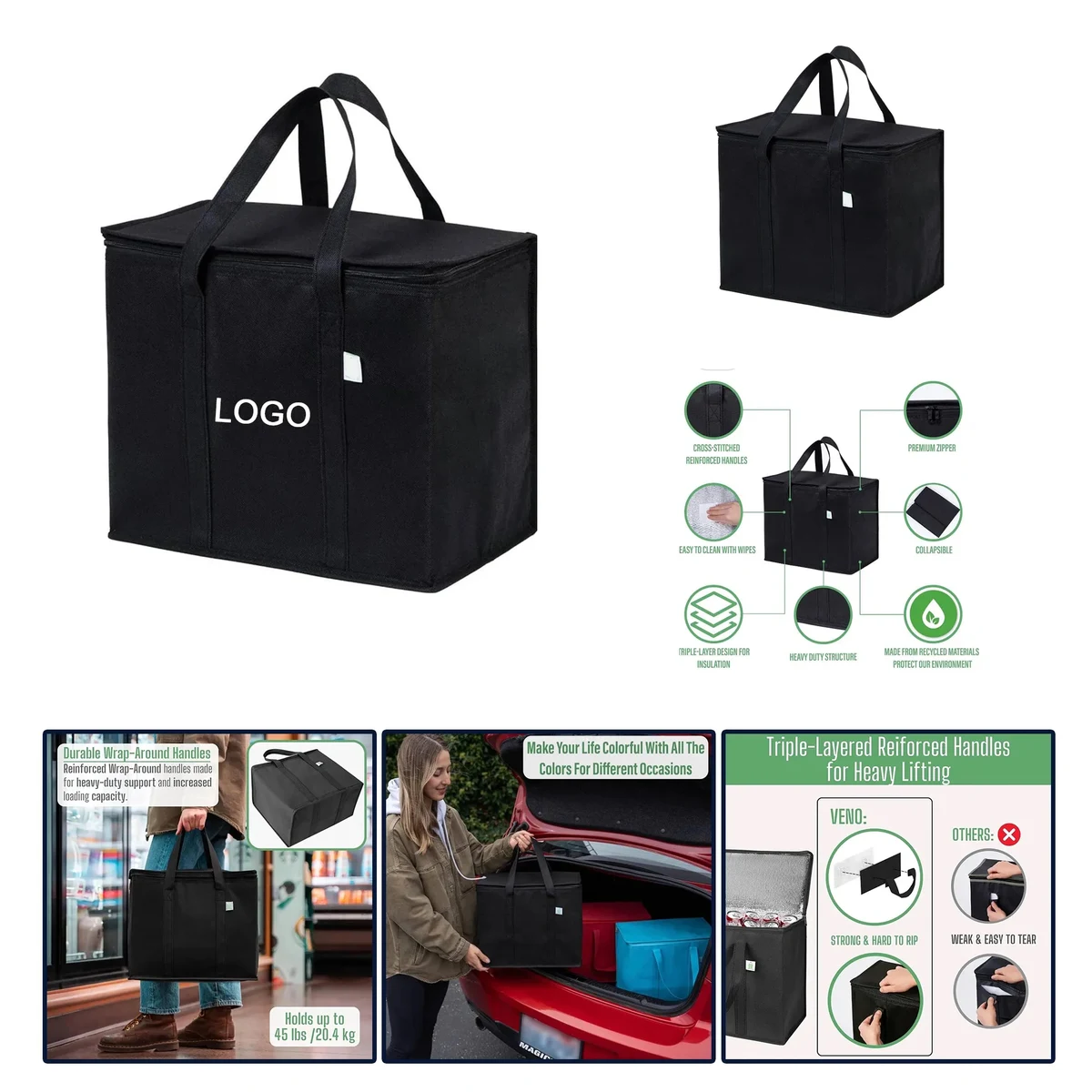 Freezer and Insulated Food Delivery Bags 1