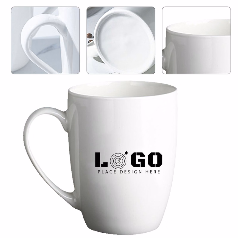 11 OZ Ceramic Dishwasher-Safe Bistro Mug Handle Coffee