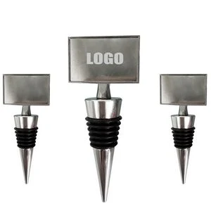 Non Toxic Modern Rectangle Medal Wine Bottle Stopper 1