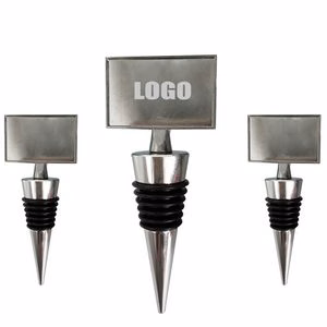 Non Toxic Modern Rectangle Medal Wine Bottle Stopper