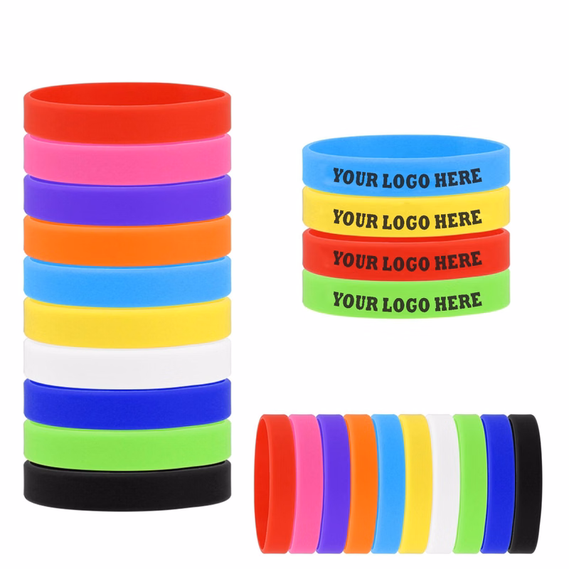 MOQ 10pcs Promotional Rubber Bracelets