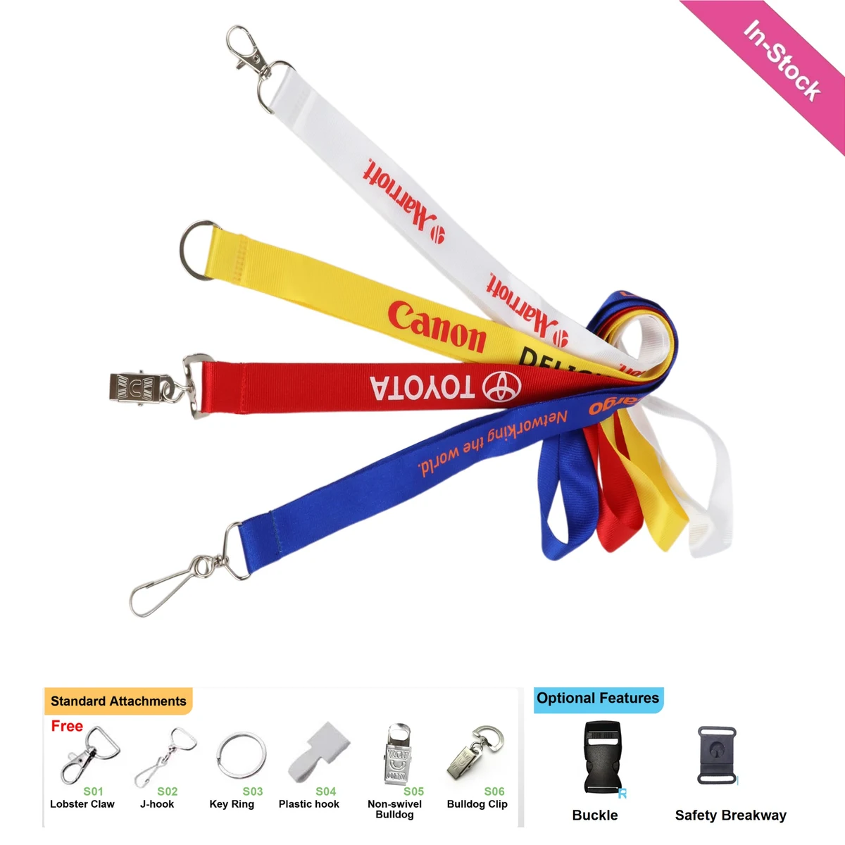 3/4" Polyester Screen Printed Lanyard 1