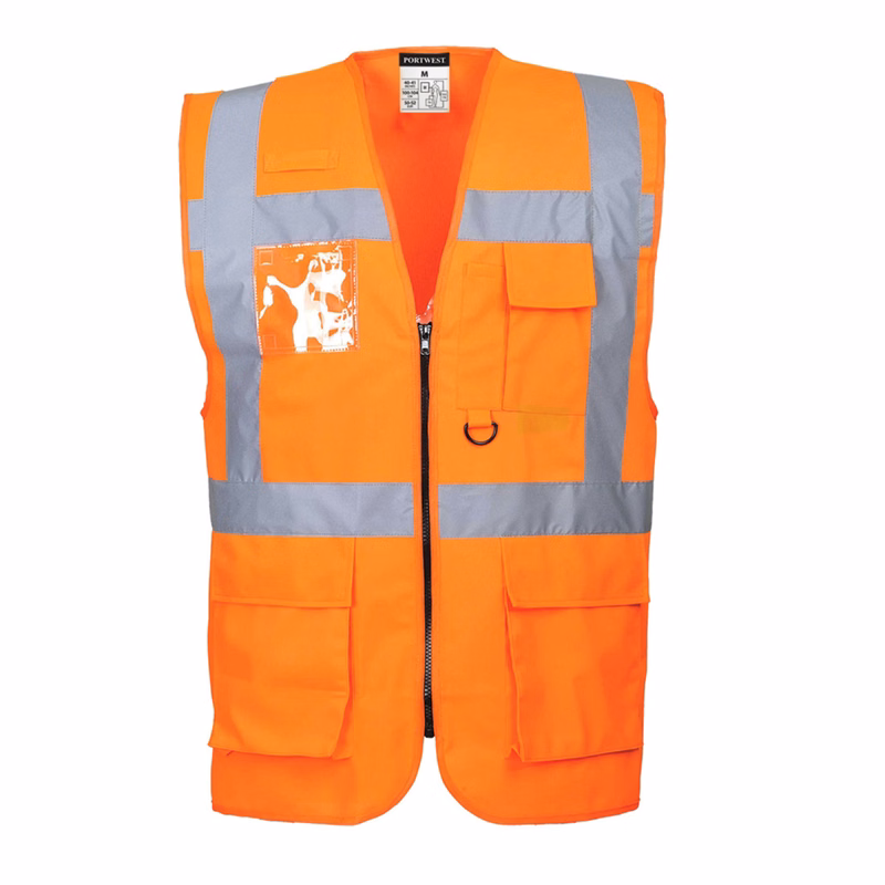 PORTWEST® Class 2 Berlin Hi-Vis Executive Vest w/ ID card holder & D-Ring